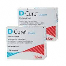 Dung dịch uống D-Cure 25.000I.U phòng và trị thiếu vitamin D (4 ống x 1ml) 