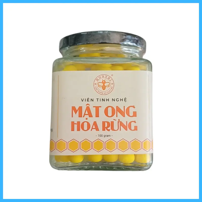 Viên tinh nghệ mật ong hoa rừng 100g Thành Hòa