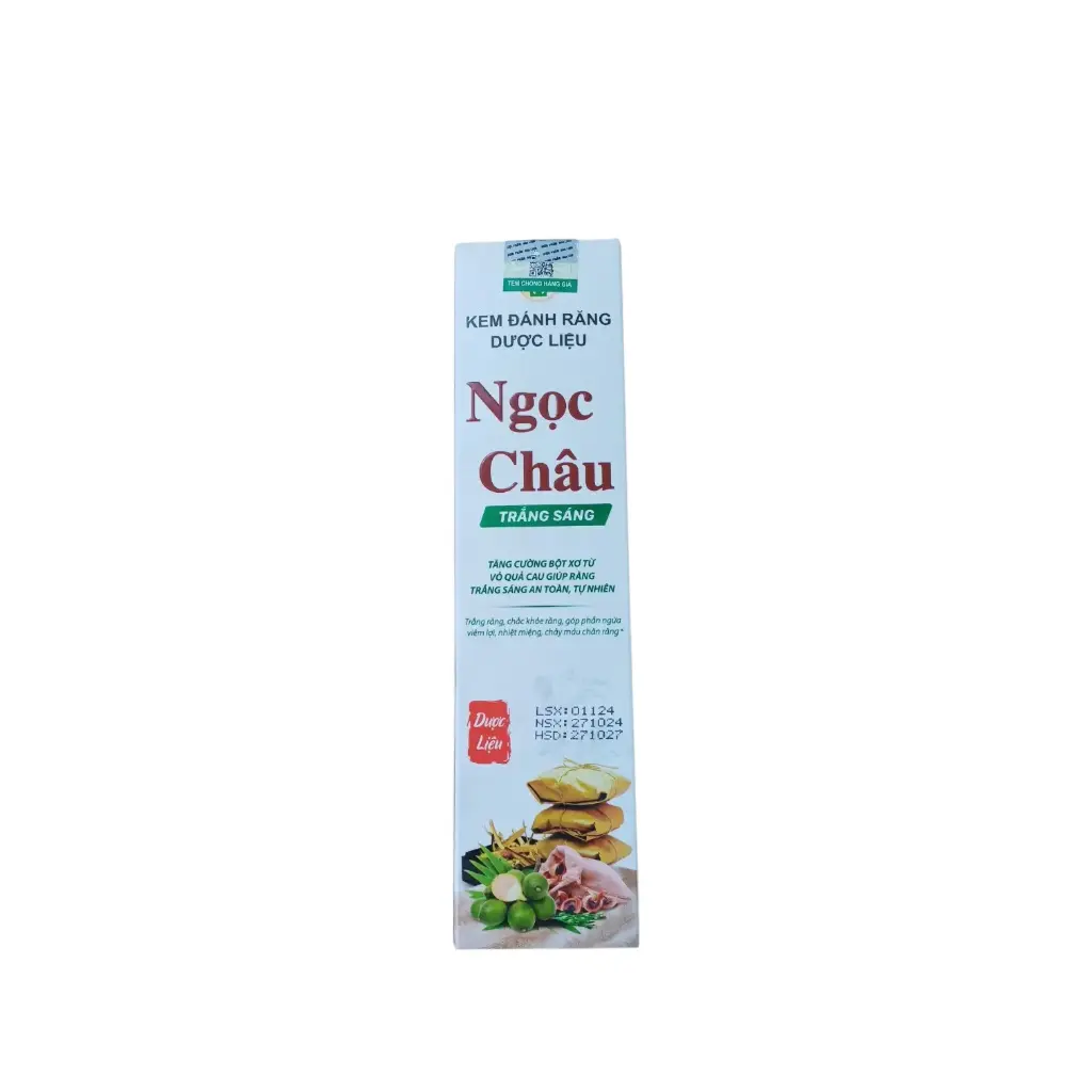 Kem đánh răng dược liệu Ngọc Châu 100g (Trắng sáng) 