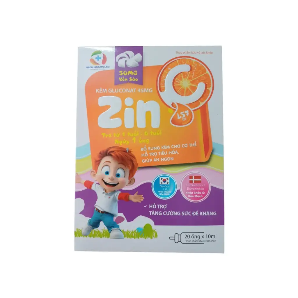 Kẽm ZinC Nova (Hộp 20 ống x 10ml)