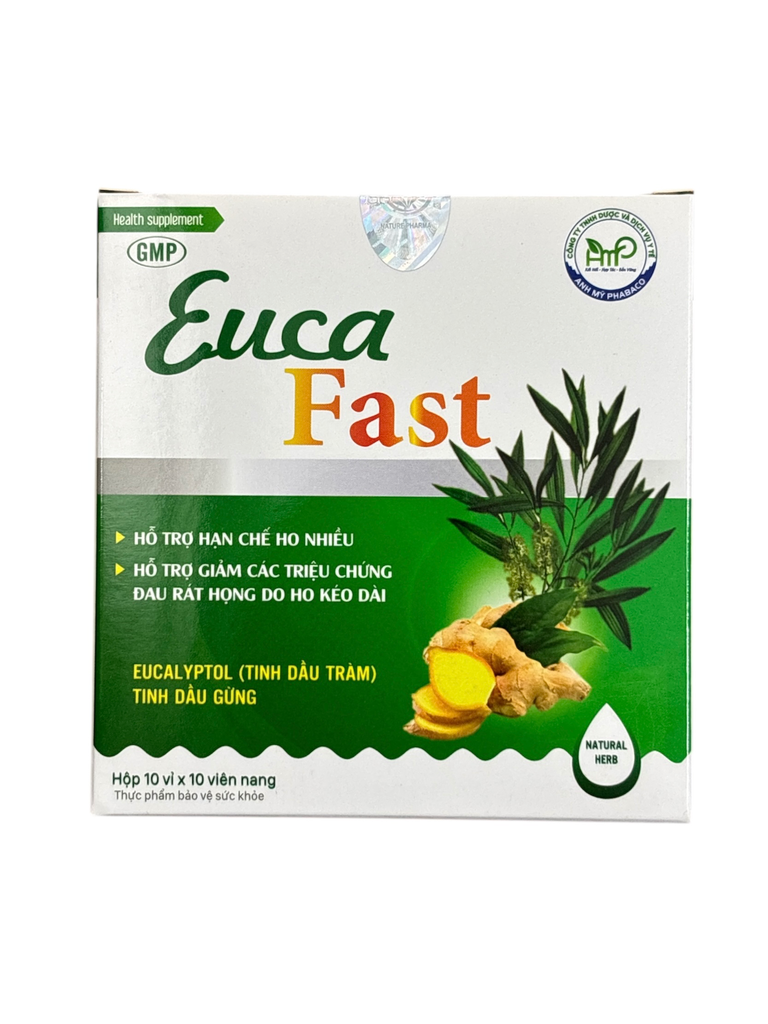 Euca Fast (Anh Mỹ Phabaco) (Hộp 10 vỉ x 10 viên)