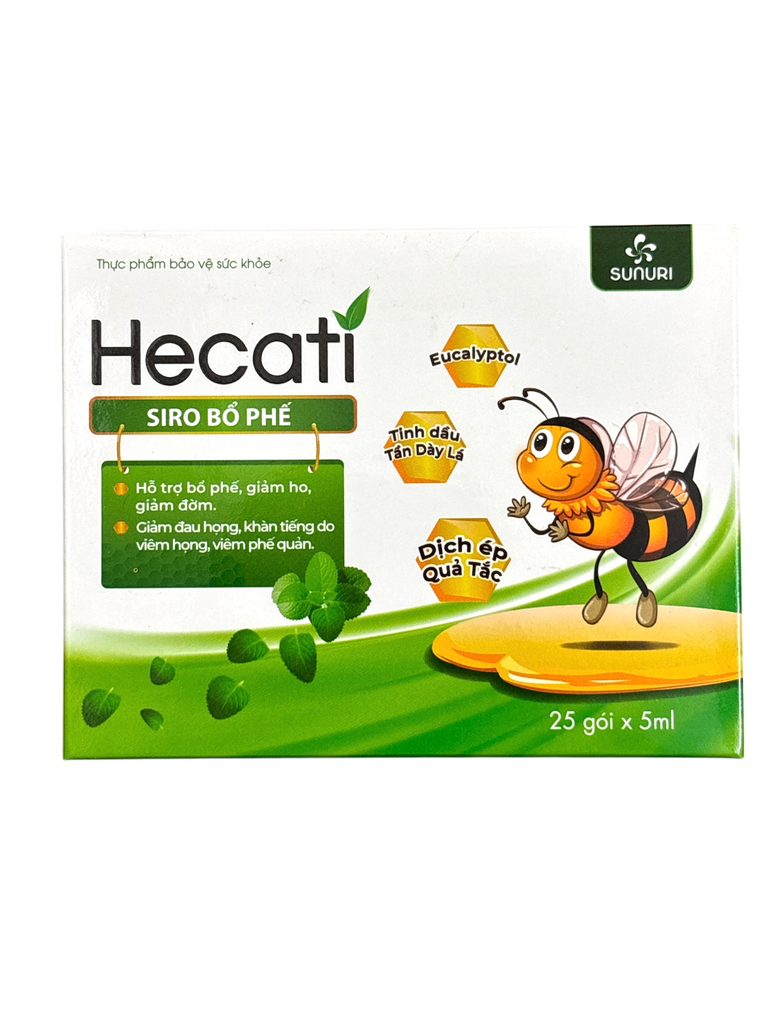 Hecati Siro Bổ phế (Hộp 25 gói x 5ml)