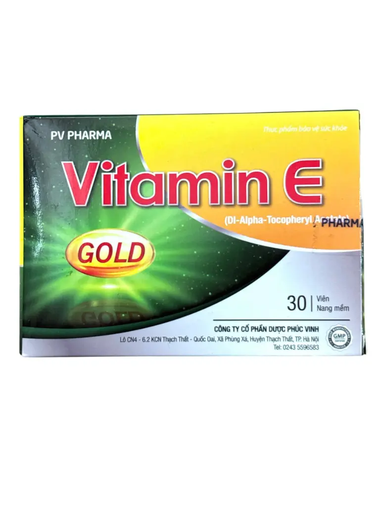 Vitamin E Gold PV Pharma (Hộp 30 viên)