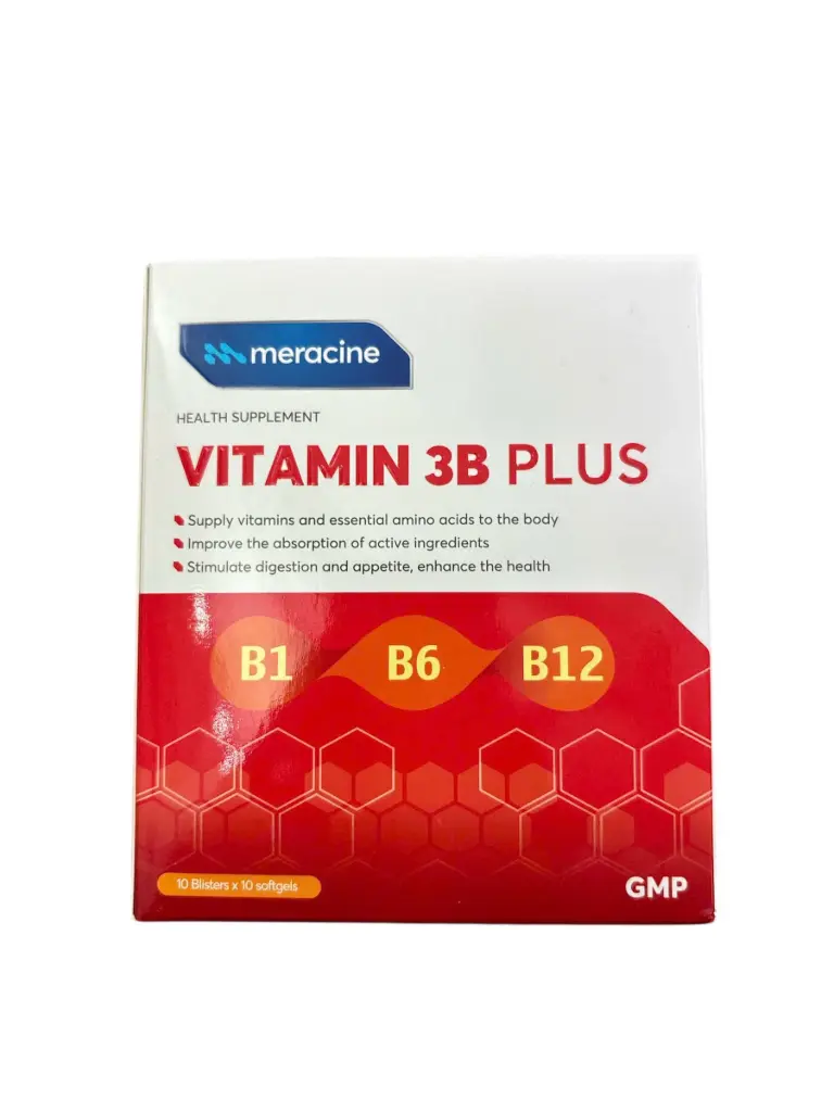 Vitamin 3B Plus Meracine (Hộp 10 vỉ x 10 viên)