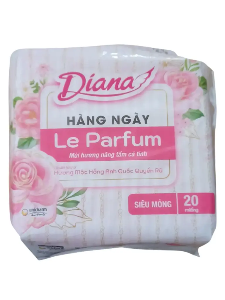 Băng vệ sinh Diana hàng ngày Le Parfum hương mộc (Gói 20 miếng)