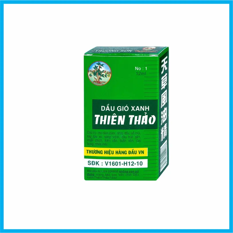 Dầu gió xanh thiên thảo 12ml (Hộp 12 chai)