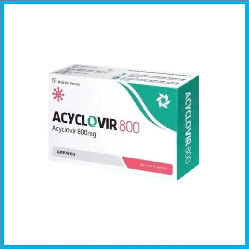 Acyclovir 800mg Tín Phong Pharma (Hộp 3 vỉ x 10 viên)