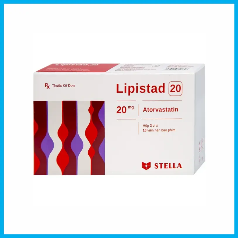 Lipistad 20mg Stella (Hộp 3 vỉ x 10 viên)