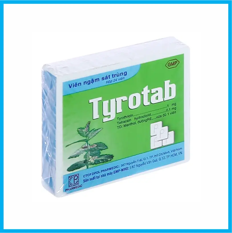 Tyrotab vỉ kéo (Hộp 24 viên)
