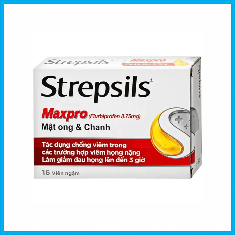 Strepsils Maxpro (Hộp 2 vỉ x 8 viên)