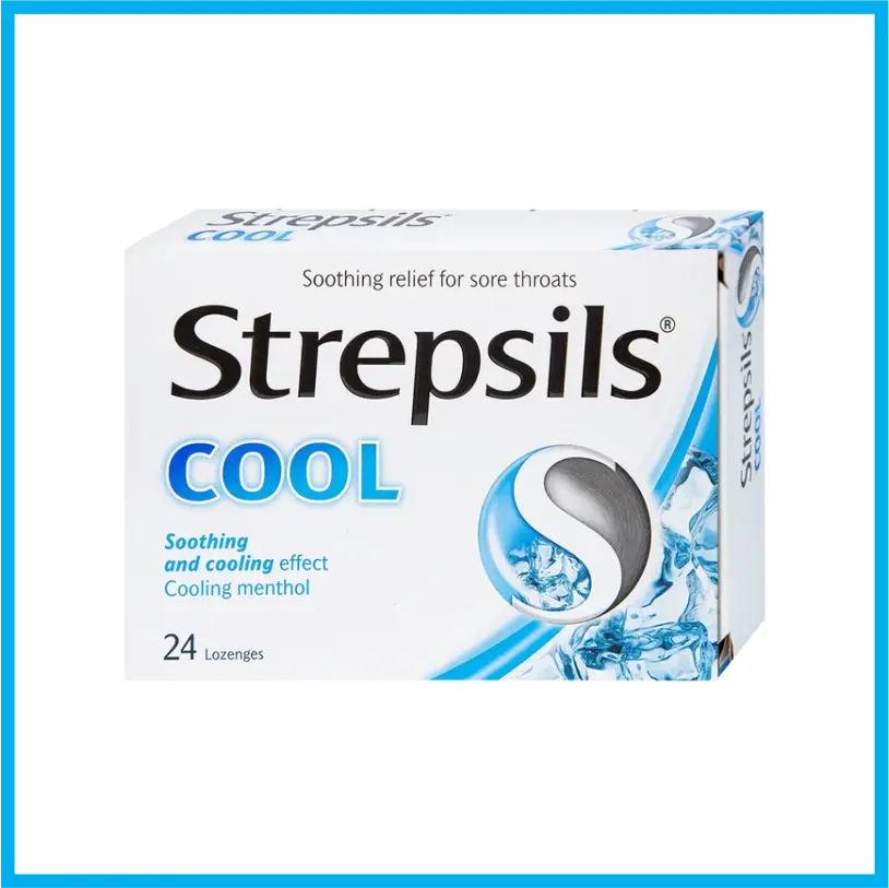 Strepsils Cool (Hộp 2 vỉ x 12 viên)