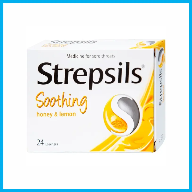Strepsils Soothing honey & lemon (Hộp 2 vỉ x 12 viên)