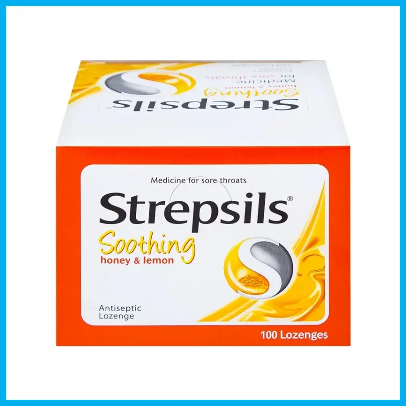 Strepsils Soothing honey & lemon (Hộp 50 gói x 2 viên)