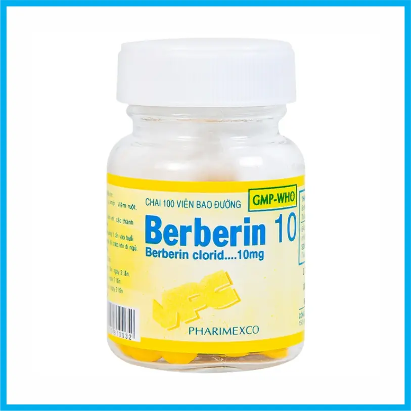 Berberin 10mg Pharimexco (Chai 100 viên)