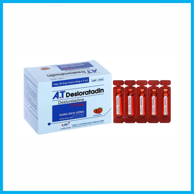 A.T Desloratadin 0.5mg/ml (Hộp 30 ống)