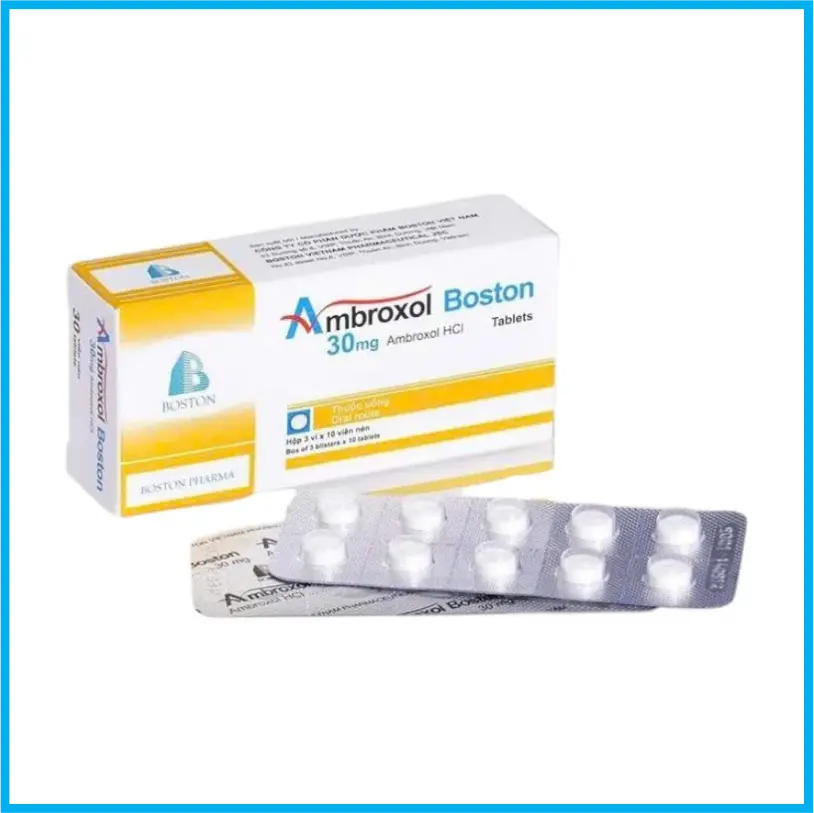 Ambroxol Boston 30mg (Hộp 3 vỉ x 10 viên)
