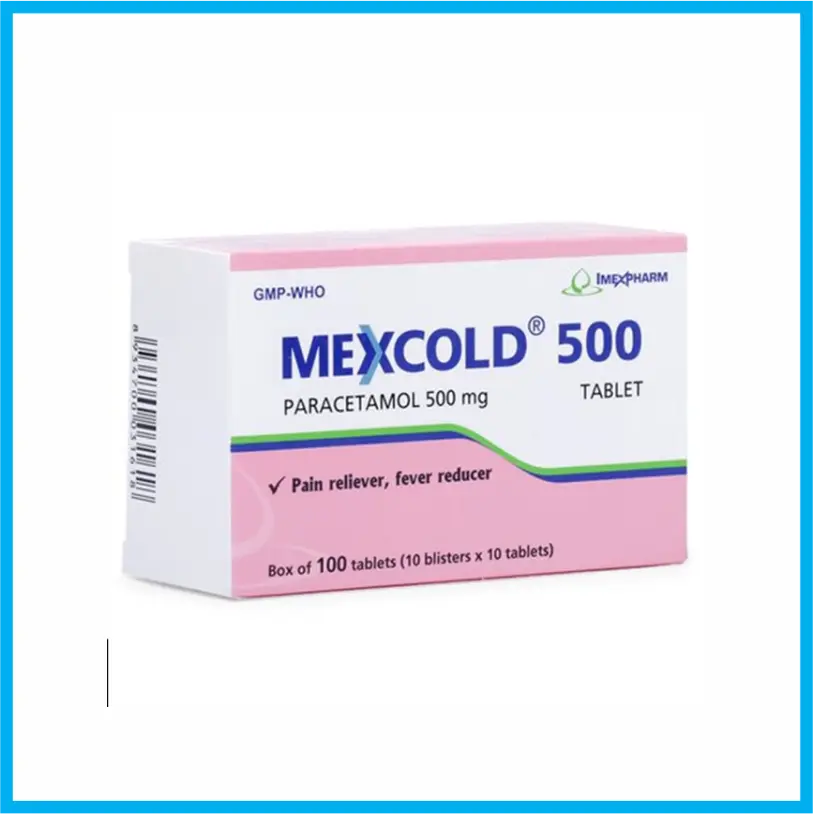 Mexcold 500mg Imexpharm (Hộp 4 vỉ x 4 viên)