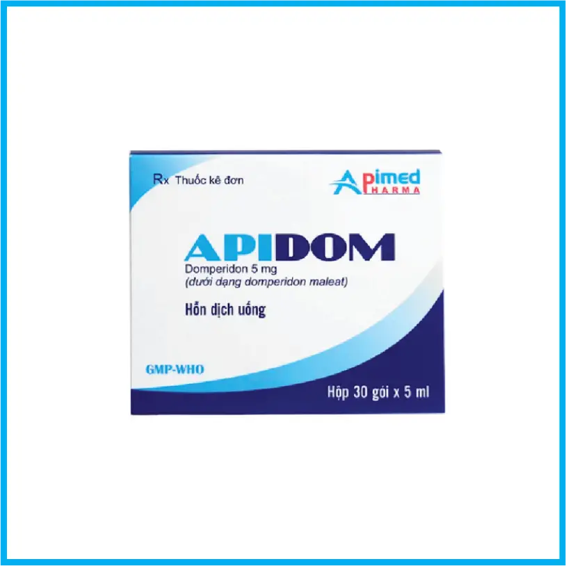 Apidom Domperidon 5mg (Hộp 30 gói)