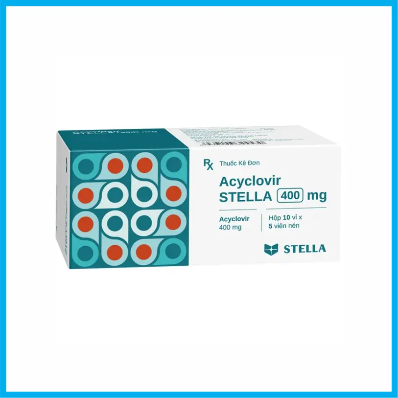 Acyclovir Stella 400mg (Hộp 10 vỉ x 5 viên)