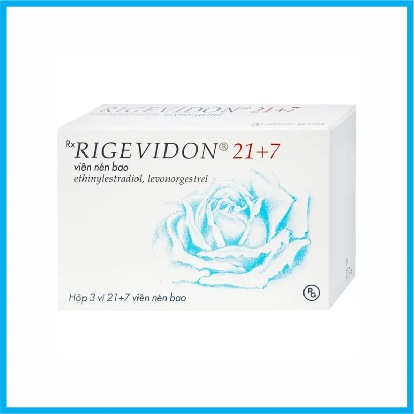 Rigevidon 21+7 (Hộp 3 vỉ x 28 viên)
