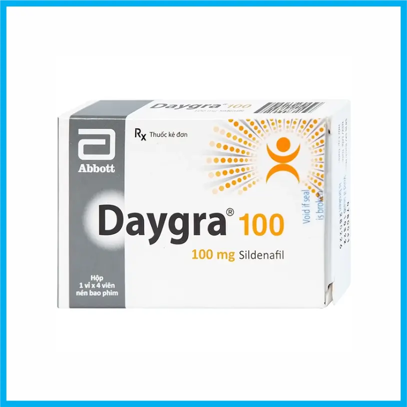 Daygra 100 Abbott (Hộp 1 vỉ x 4 viên)