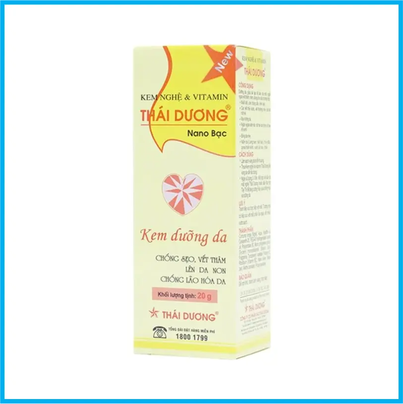 Kem nghệ và vitamin Thái Dương nano bạc 20g