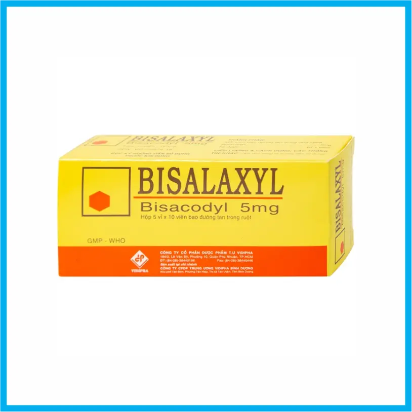 Bisalaxyl Vidipha (Hộp 5 Vỉ x 10 Viên)
