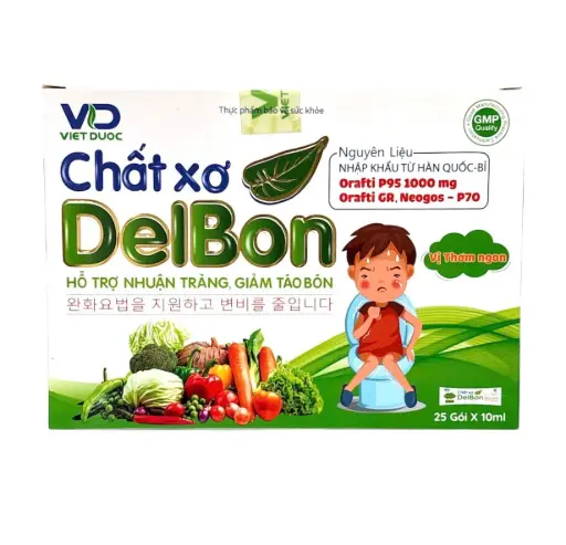 [DELBON_25GOI_TPBVSK] Chất xơ Delbon (Hộp 25 gói x 10ml)
