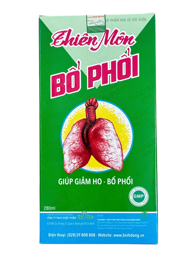 [THIENMONBOPHOI_280ML_TPBVSK] Thiên môn bổ phổi 280ml (Bình Đông)