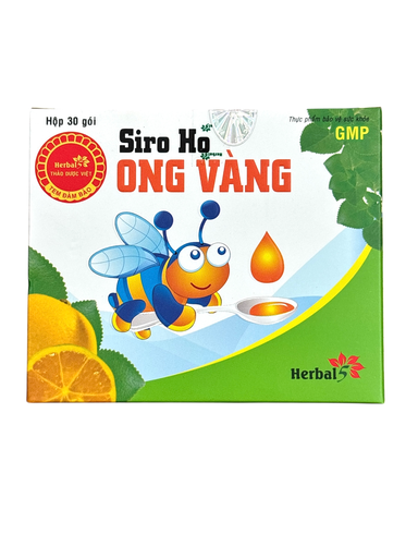 [SIROHERBAL_30GOI_TPBVSK] Siro Ho Ong Vàng Herbal (Hộp 30 gói)