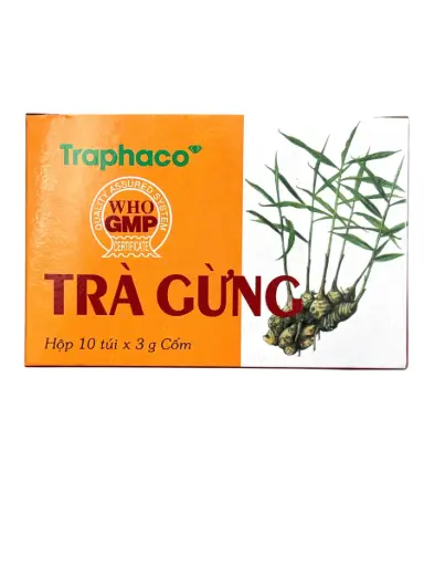 [TRAGUNGTRAPHACO_10TUI_TKKD] Trà gừng Traphaco (Hộp 10 túi)