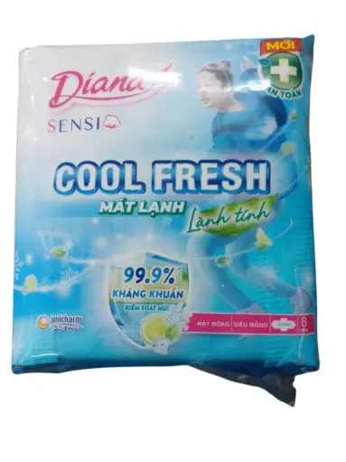 [DIANACOOLFRESH_8MIENG_KHAC] Băng vệ sinh Diana Sensi Cool Fresh 8 miếng