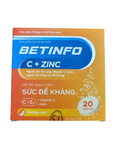 [BETINFOC_20VIEN_TPBVSK] Betinfo C+ZinC (Hộp 20 viên sủi)