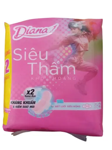 [DIANASIEUTHAM_8MIENG_KHAC] Băng vệ sinh Diana siêu thấm (Gói 8 miếng)