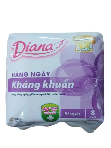 [DIANAHANGNGAY_20MIENG_KHAC] Băng vệ sinh Diana hàng ngày kháng khuẩn (Gói 20 miếng)