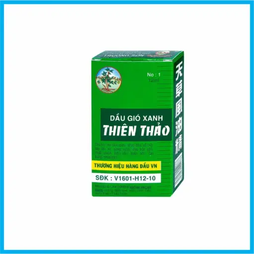 [DAUGIOTHIENTHAO_12ML_TTBYT] Dầu gió xanh thiên thảo 12ml (Hộp 12 chai)