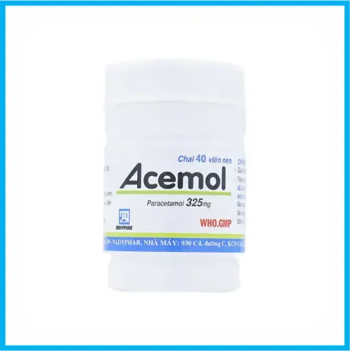 [ACEMOLNDP_40VIEN_TKKD] Acemol 325mg Nadyphar (Chai 40 viên)