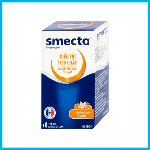 [SMECTA_10GOI_TKKD] Smecta Diosmectite Hương Cam & Vani (Hộp 10 gói)