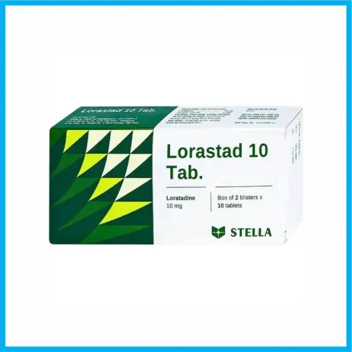 [LORASTAD_10_TKKD] Lorastad 10 Tab Stella (Hộp 10 vỉ x 10 viên)