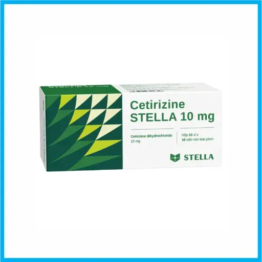 [CETIRIZINE_10MG_TKKD] Cetirizine Stella 10mg (Hộp 10 vỉ x 10 viên)