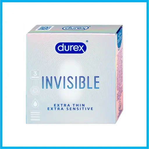 [DUREXINVISIBLE_3CAI_TTBYT] Durex Invisible (Hộp 3 cái)