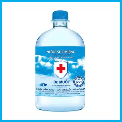 [SUCMIENGDR.MUOITRUYENTHONG_1000ML_MP] Nước súc miệng Dr. Muối truyền thống 1L