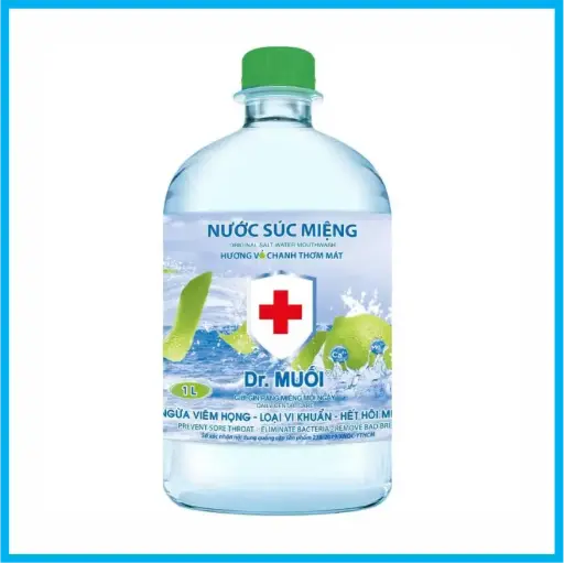 [SUCMIENGDR.MUOICHANH_1000ML_MP] Nước súc miệng Dr. Muối hương vỏ chanh 1L