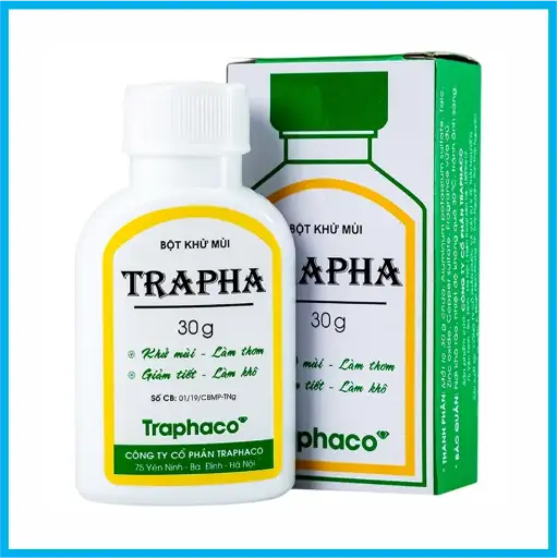 [BOTTRAPHA_30G_MP] Bột khử mùi Trapha 30g