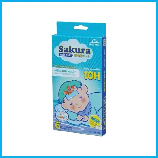 [SAKURA_3GOI_TTBYT] Miếng dán hạ sốt Sakura (Hộp 3 gói)