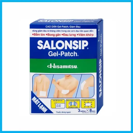[SALONSIP_8GOIx3MIENG_TKKD] Salonsip gel-patch (Hộp 8 gói x 3 miếng)